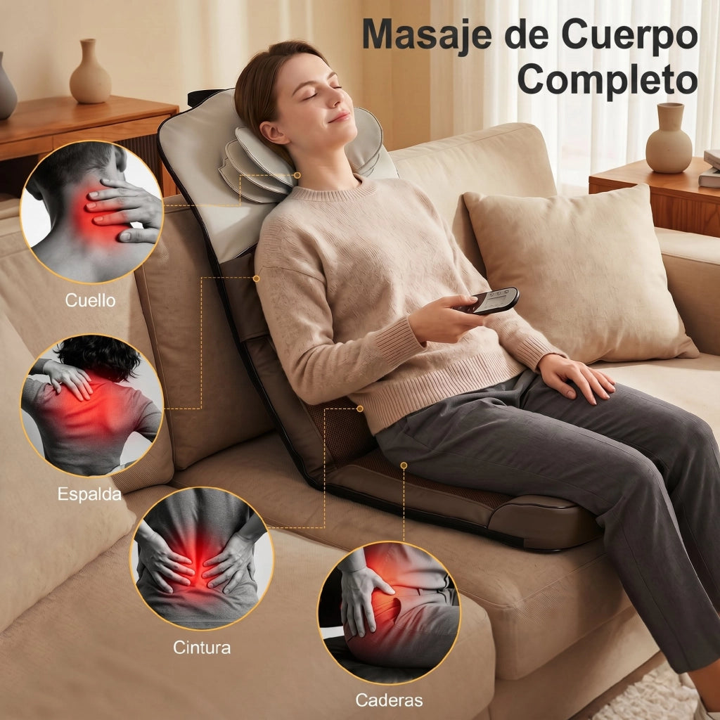 Letto a Massaggio con Calore e Compressione Aria 4 Modalita 3 Intensita ¨C Zephmum ¨C Grigio