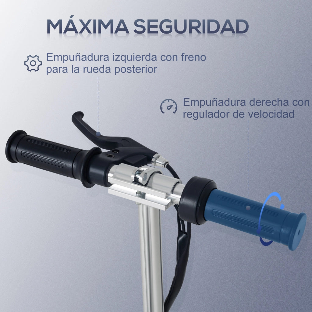 Monopattino Elettrico Pieghevole ¨C Xylo ¨C Bambini 7-14 Anni, 12 km/h, Freno a Mano, Altezza Regolabile, Nero