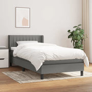 Giroletto a Molle con Materasso Grigio Scuro 90x190 cm Tessutocod mxl 122281
