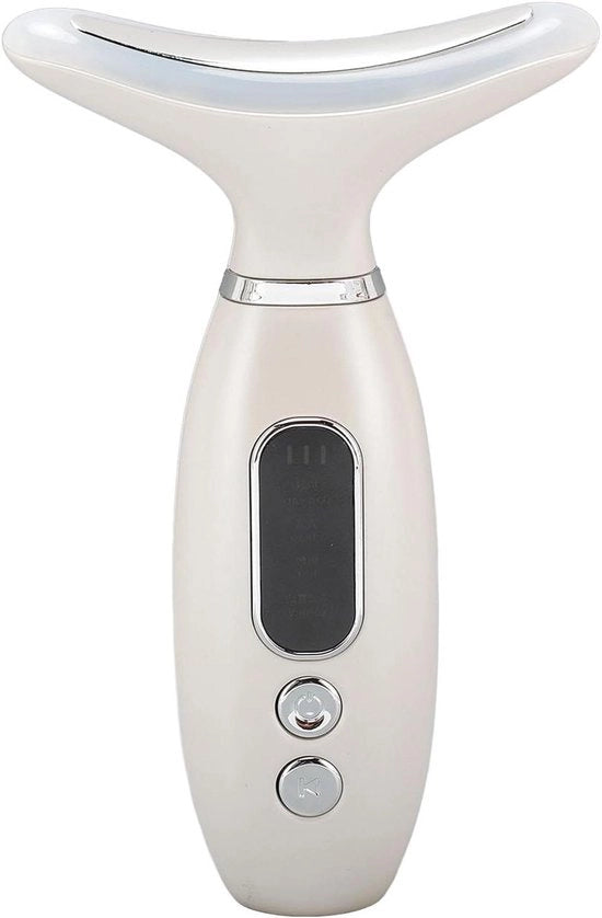 Apparecchio di massaggi per la cura della pelle con 4 colori LED, testa e viso - 3 velocità regolabili - Strumento di massaggio multifunzionale - Portatile