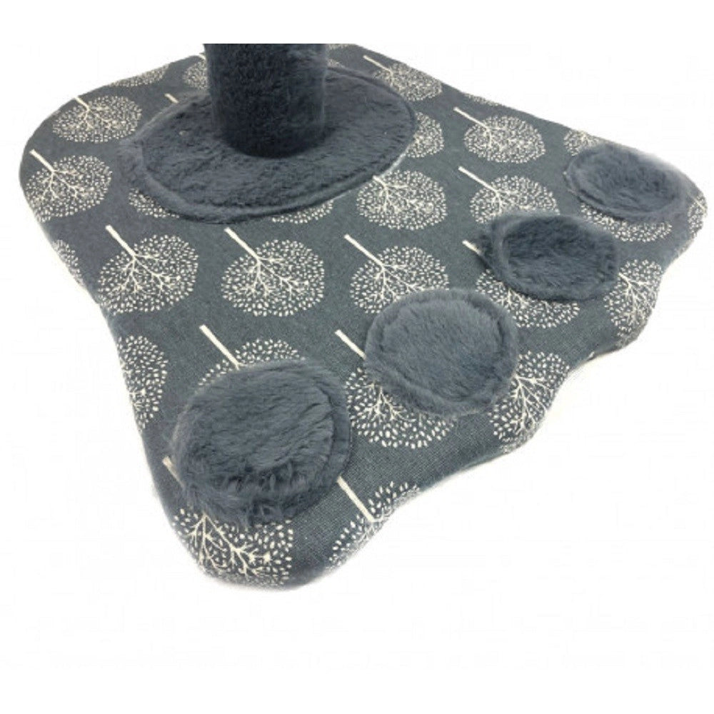 Trade Shop - Tiragraffi Nobleza Zampetta 36 X 36 X 40 Cm Grigio Con Colonna In Sisal E Pallina -