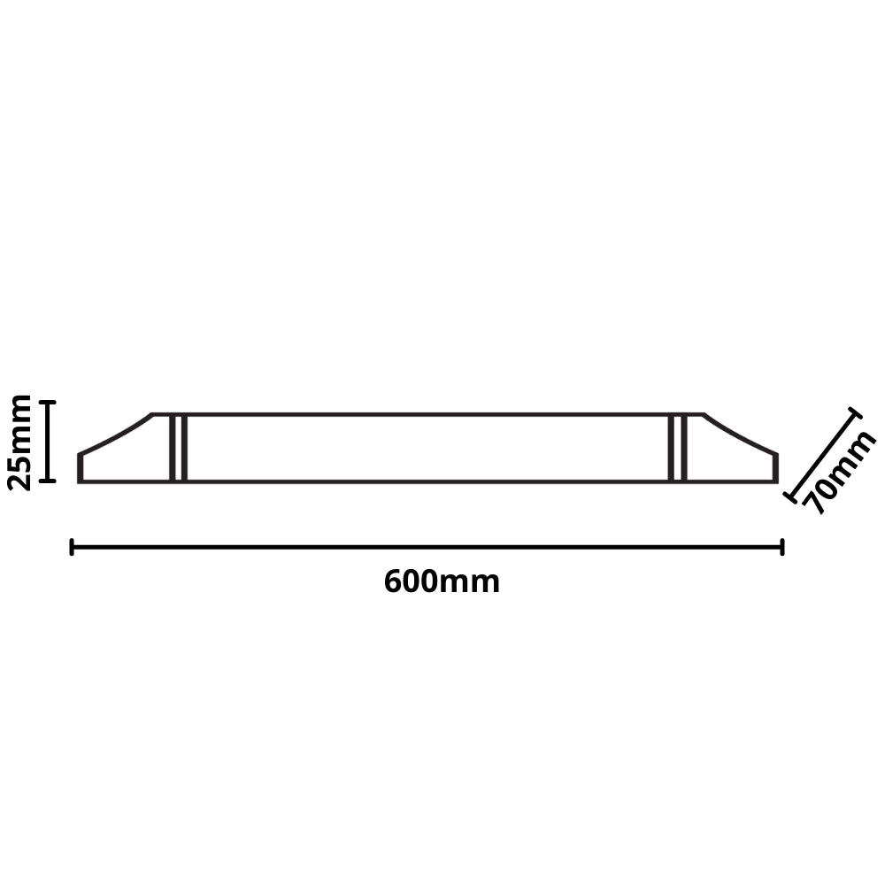 Plafoniera led 20 watt slim lineare batten 60 centimetri risparmio energetico *** temperatura colore lampada 6000k bi...