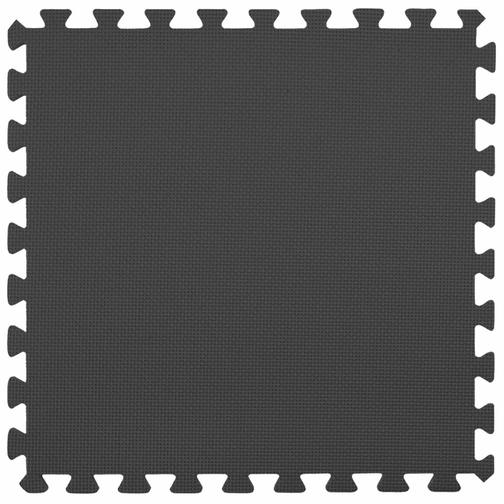 Tappetino per piscina 36 pz Ø 350 cm Rotondo Schiuma EVA Nero 42042639