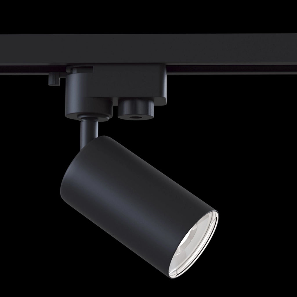 Faretto per Sistema Illuminazione Binario 50W GU10 in Alluminio  Nero