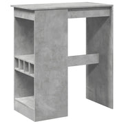 Tavolo Bar con Rastrelliera Grigio 90x47,5x103,5 cm Multistrato