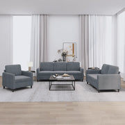 Set di Divani 3 pz Grigio Scuro in Velluto 3201935