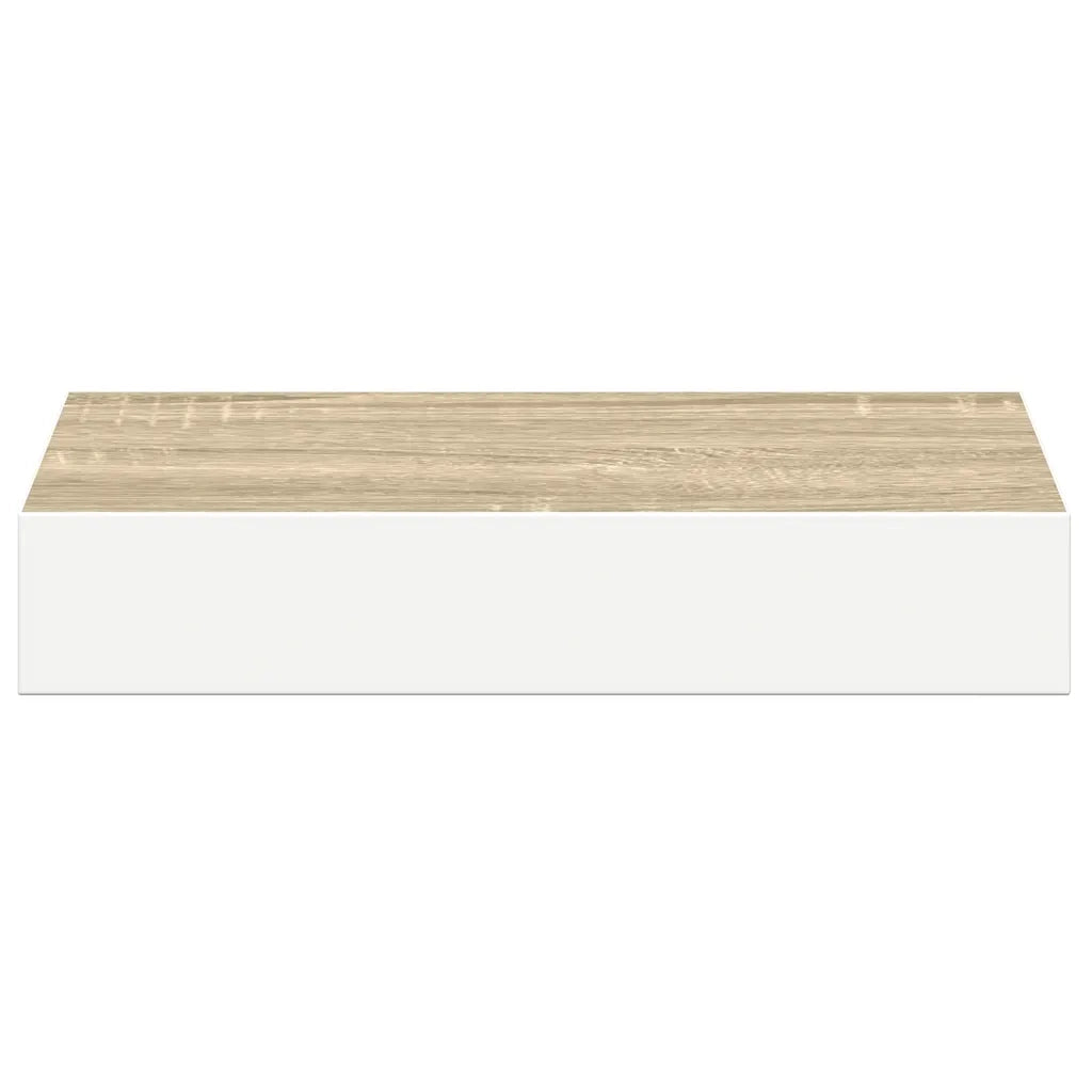 Mensole a Muro 4 pz Rovere e Bianco 23x23,5x3,8 cm in MDF cod mxl 61474