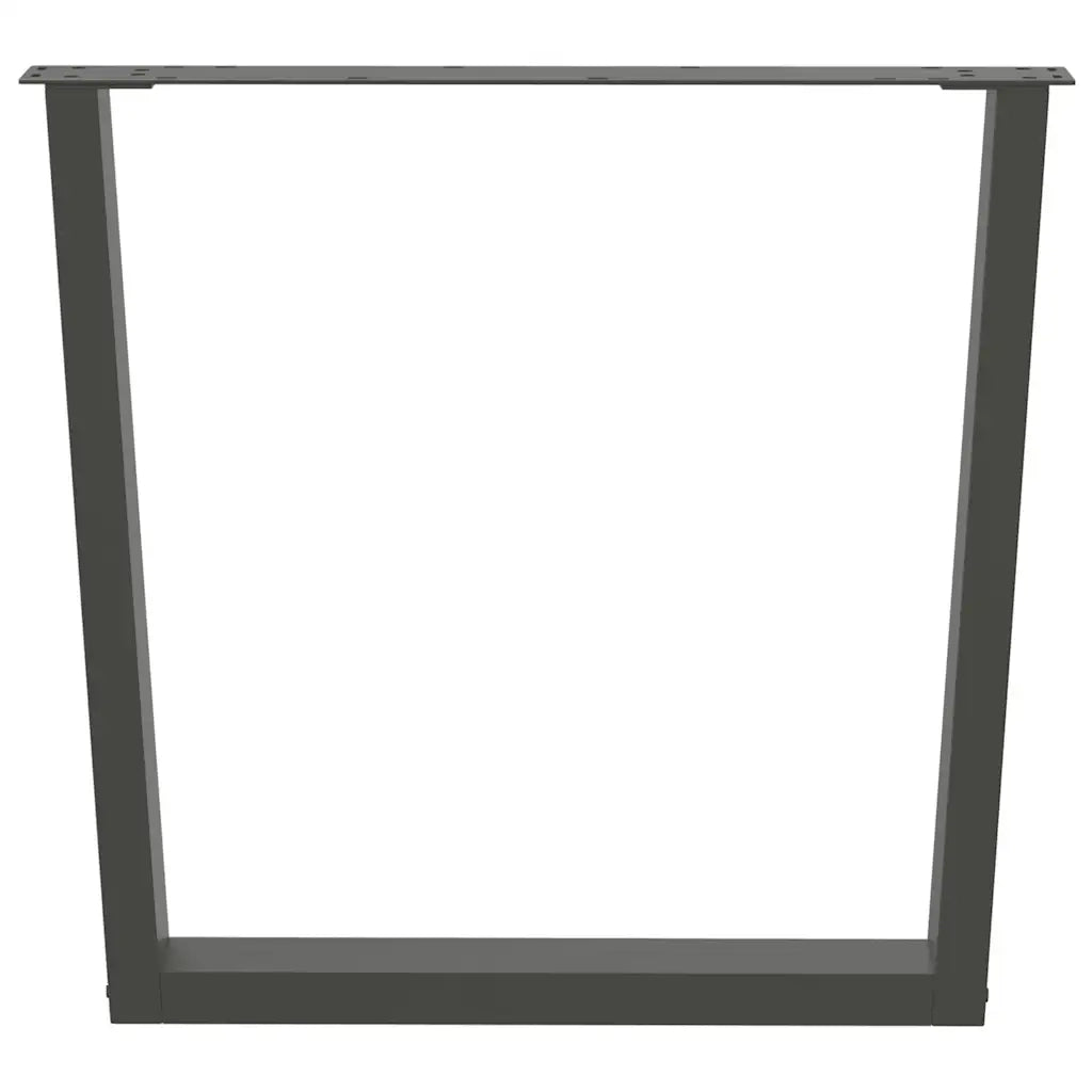 Gambe per tavolo da pranzo a forma di V 2 pz Antracite 90x(72-73,3) cm Acciaio 4012654