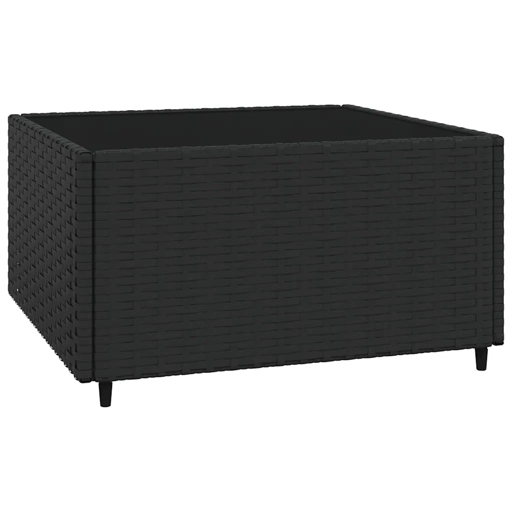 Set Divani da Giardino 3 pz con Cuscini Nero in Polyrattan 319787