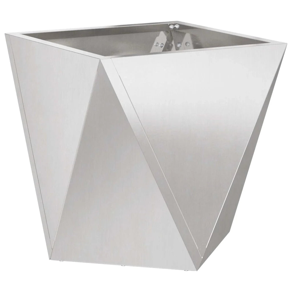 Fioriera 2 pcs Argento 50 x 50 x 50 cm Acciaio inossidabile