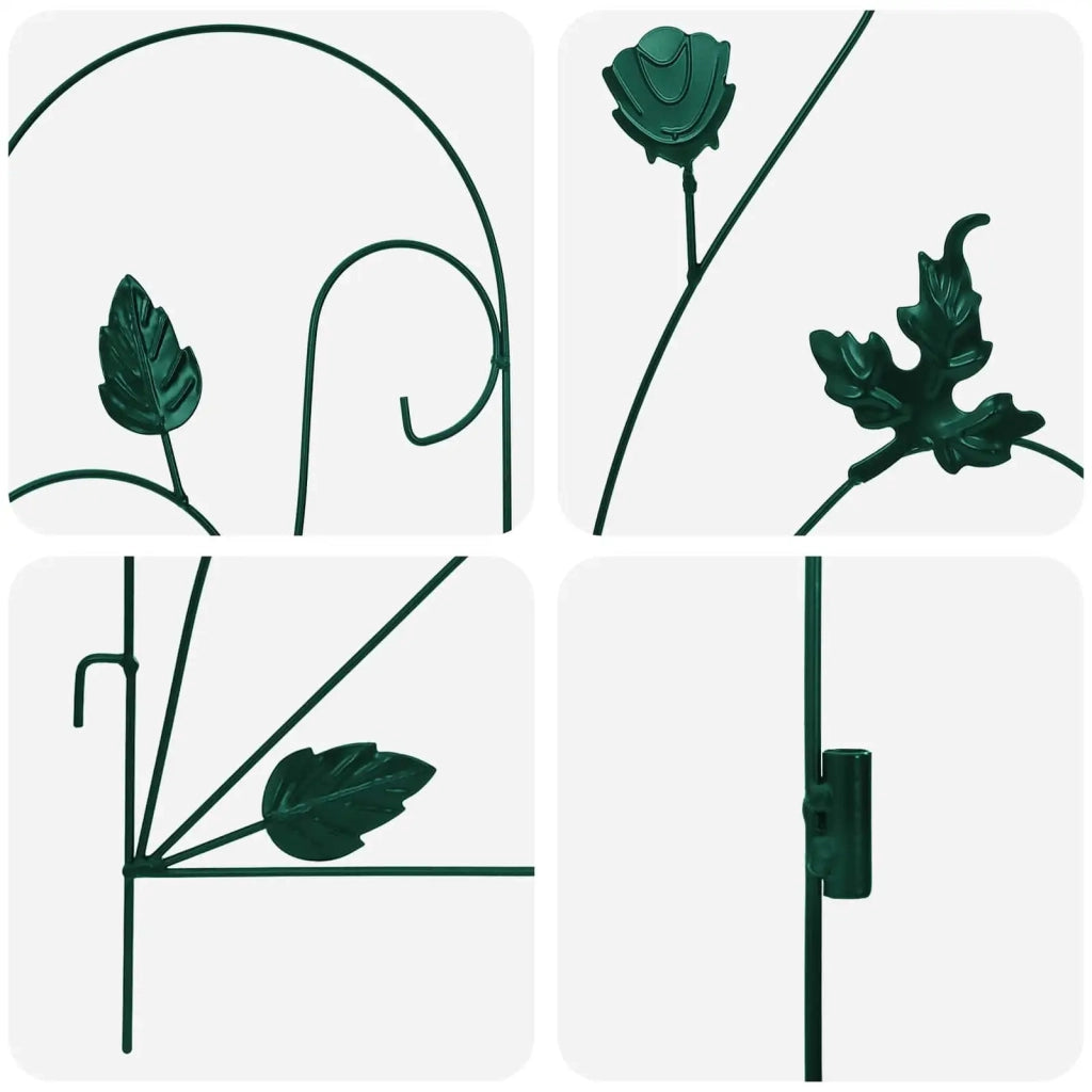 Recinzione per Giardino 5 pcs Verde Acciaio