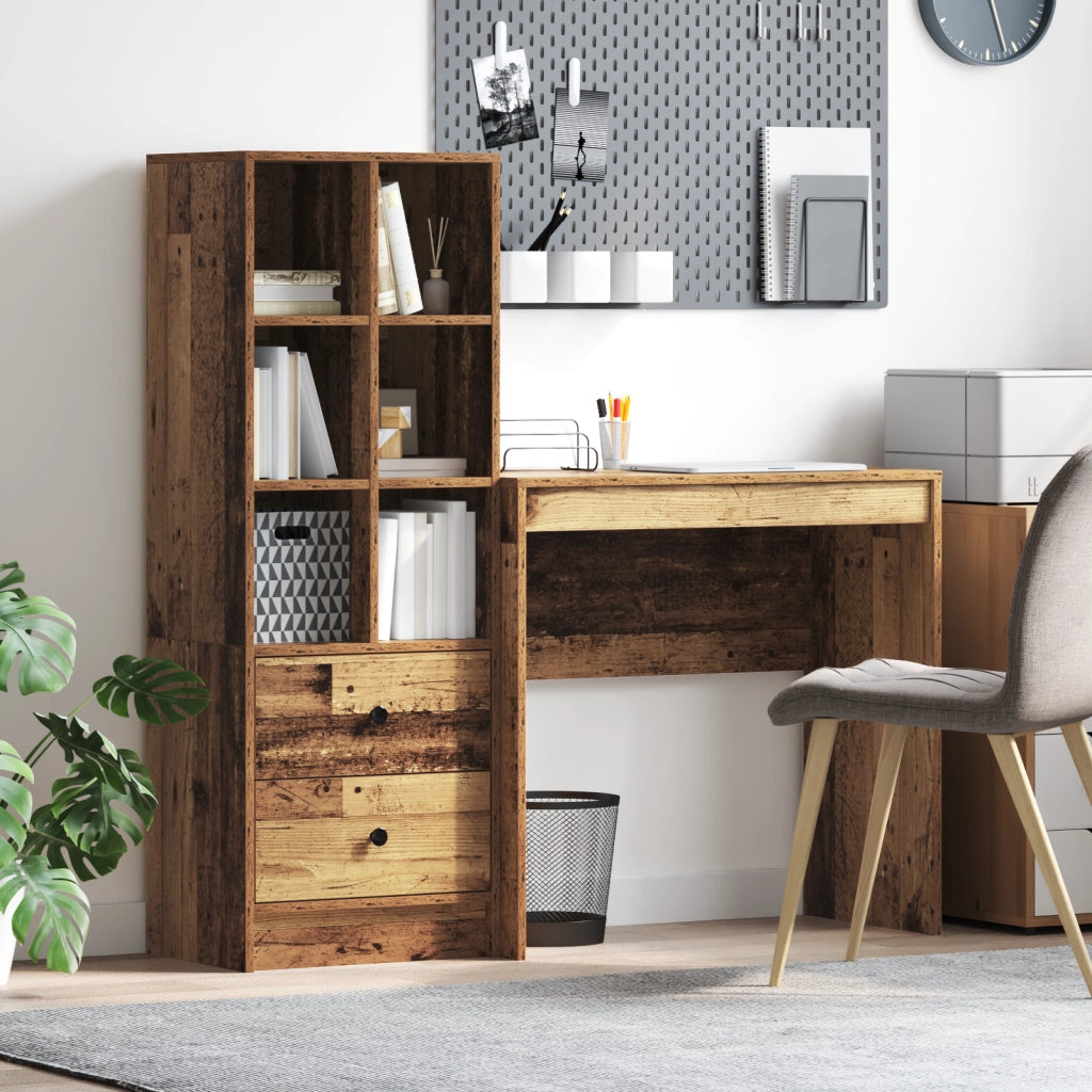 Scrivania con stoccaggio Legno riciclato Legno ingegnerizzato