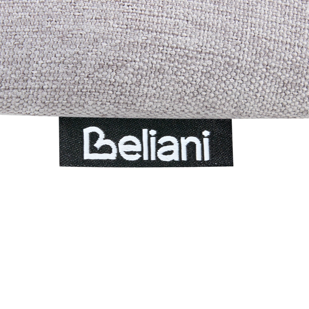 Set di 2 sedie da salotto con seduta in tessuto beige e struttura in metallo nero con effetto legno chiaro treccia viennese stile retrò soggiorno