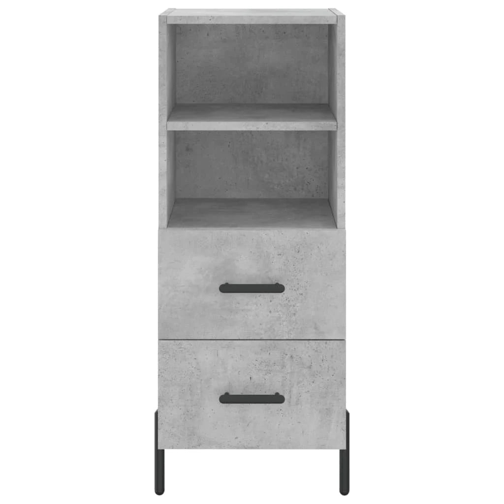 Buffet credenza cassettiera mobiletto mobile contenitore organizer cucina soggiorno salotto alto 34,5 x 34 x 180 cm legno ingegnerizzato grigio 02_0034271