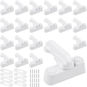 Sicurezza per Finestre - Barriere di Sicurezza per Bambini - 20 Pezzi - Slot di Protezione per Finestre - Ganci di Protezione per Finestre - Facile da Pulire