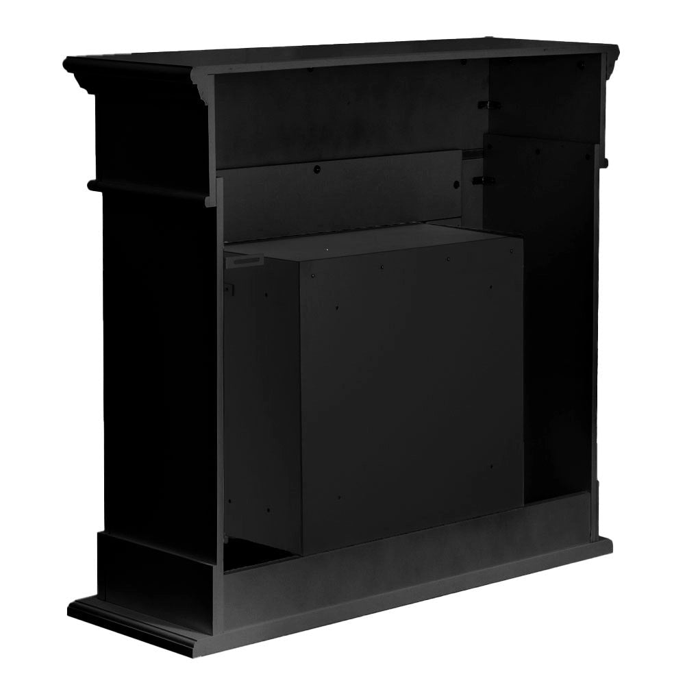 Camino a Bioetanolo da Pavimento 110x36x100 cm Cambridge in Legno Nero