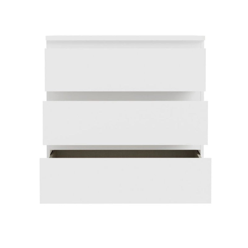 Cassettiera Morgan 3 cassetti 77.2x79.8x42.2 cm. colore bianco