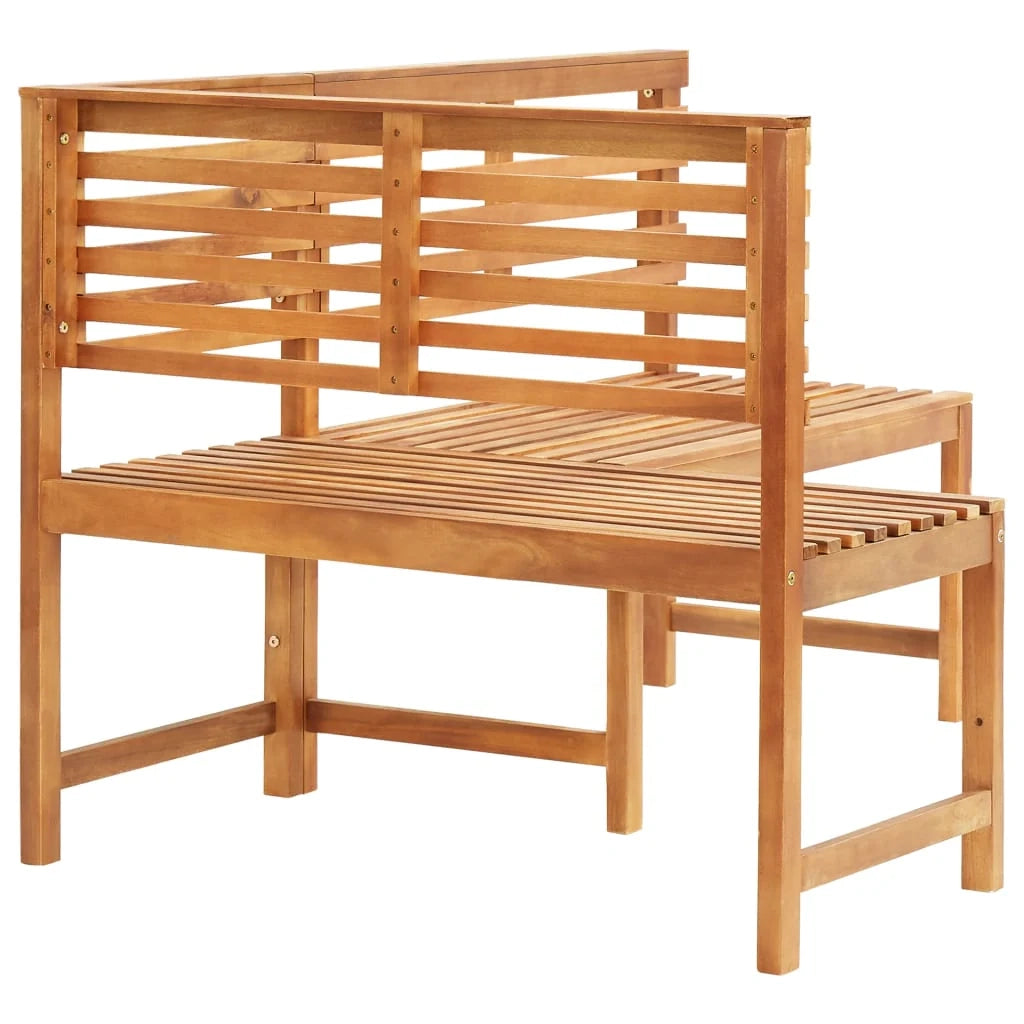 Panca da giardino mobili da esterno per patio angolo da giardino 140 x 100 x 91 cm legno massello di acacia 02_0011123