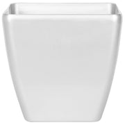 Vaso per piante fioriera in fibra d'argento argilla lucida per esterni 49 x 49 cm per tutte le stagioni