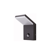 Applique a led da parete IP54 9W con sensore Nero 2200K/2700K/3000K con sensore crepuscolare e di presenza