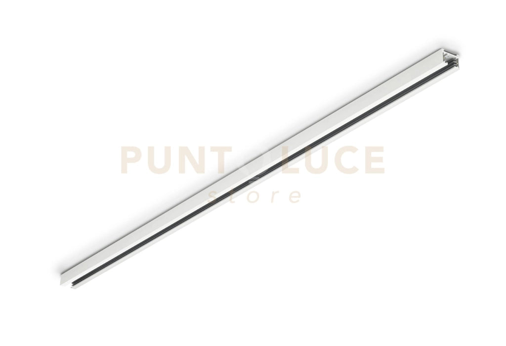 DUOLINE BINARIO METALLO BIANCO LUNGHEZZA 100CM 2 FASI MAX 600W