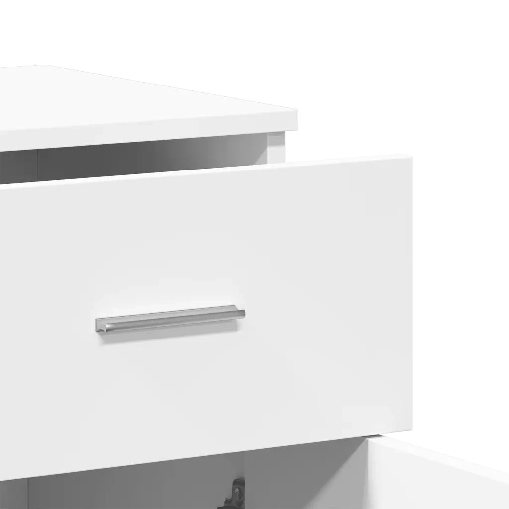 Credenza | Madia | Buffet da pranzo | Armadio da pranzo Bianca 79x38x80 cm in Legno Multistrato