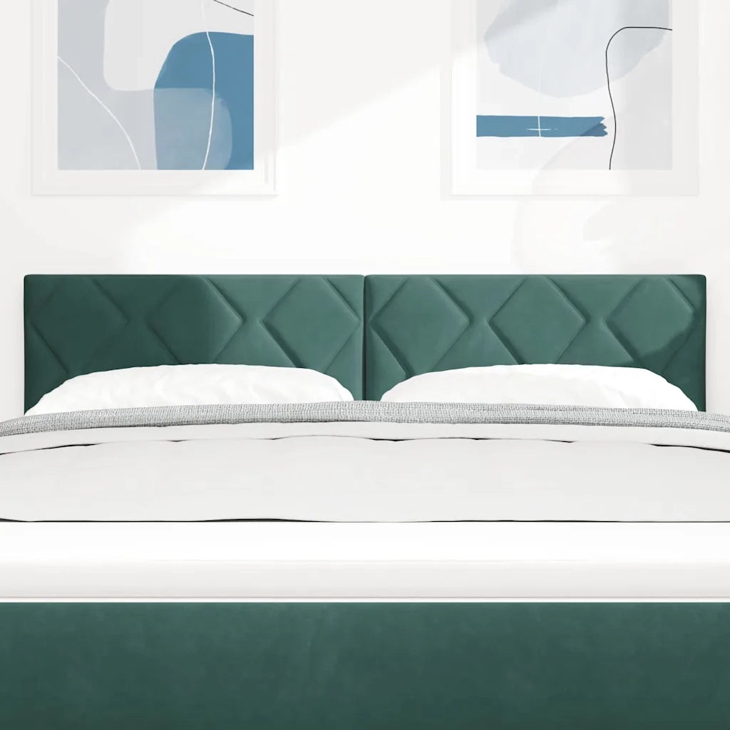 Testiera LED Verde Scuro 160 cm Velluto 3338236