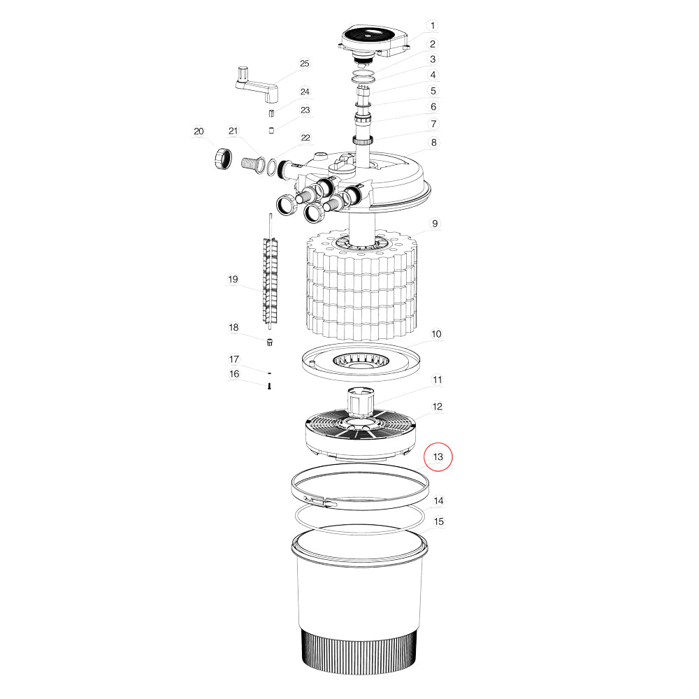 Pezzo di ricambio: CPF-20000/30000/50000 Filtro a pressione Clip esterna
