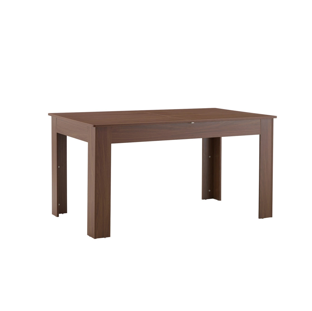 Tavolo da pranzo 220x88.5x77 cm estensibile; piano facile da pulire in MDF; noce