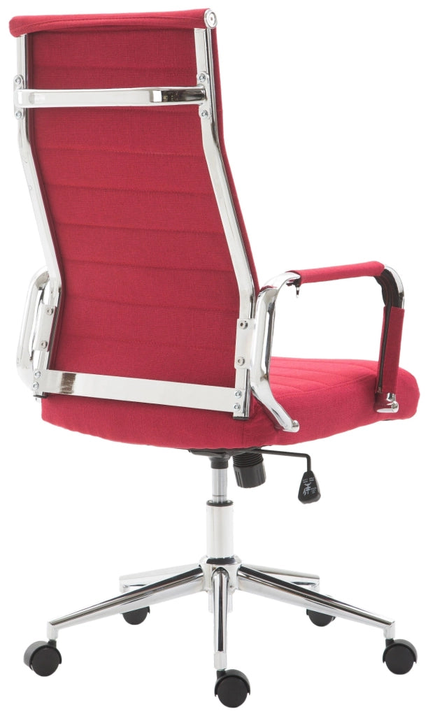 Sedia ufficio KOLUMBUS in tessuto rosso