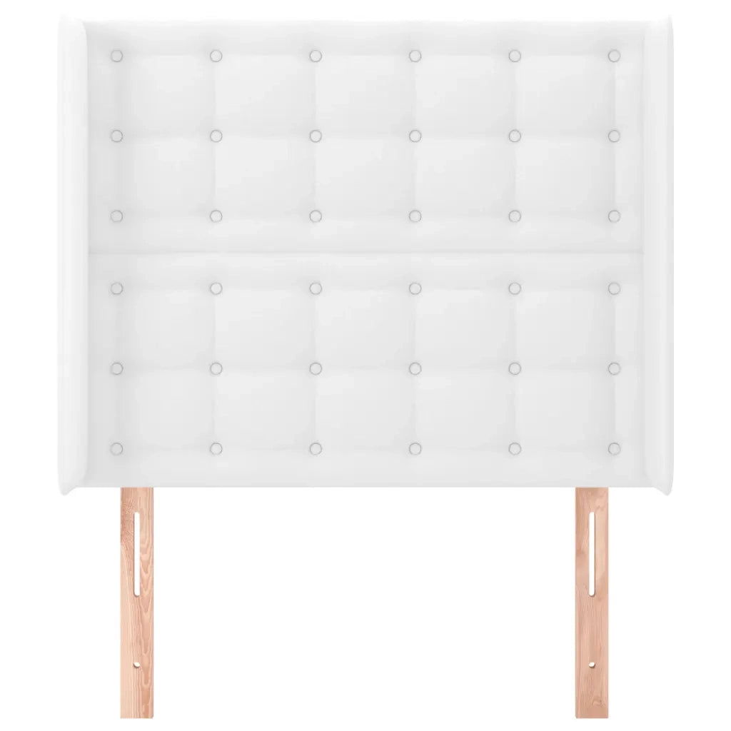 Testiera | Testata ad Orecchio Bianco 83x16x118/128 cm in Similpelle