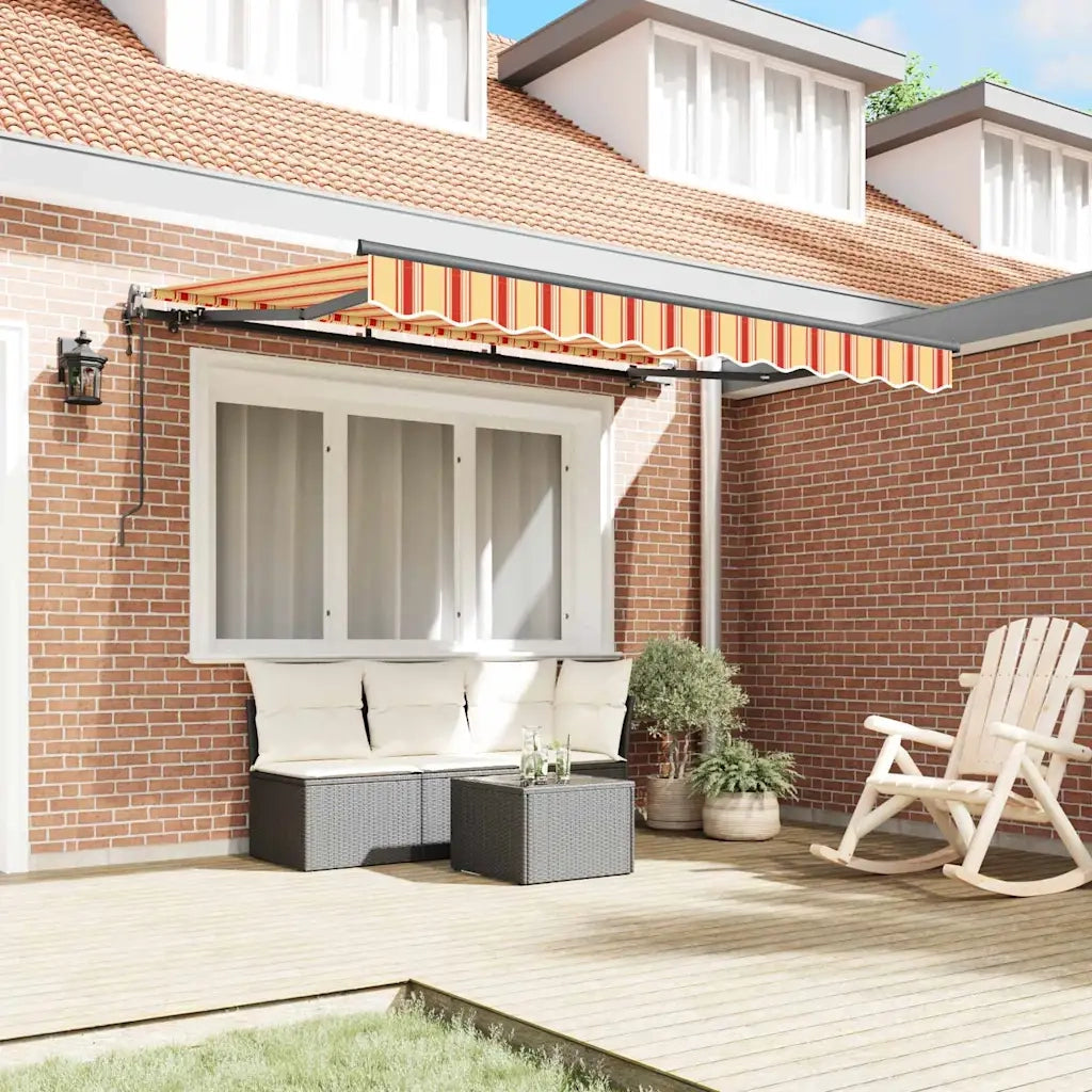 vidaXL Tenda Retrattile Multicolore 350 x 200 cm
