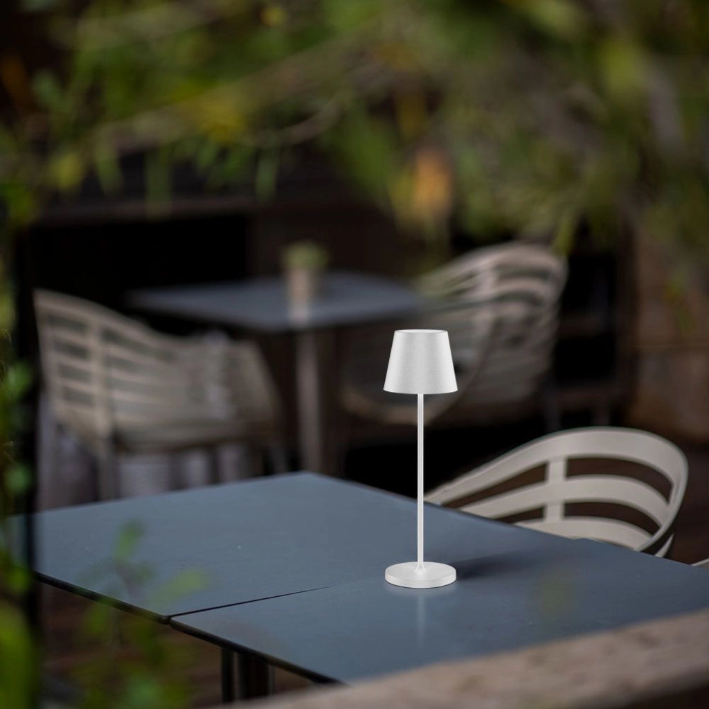 Lampada LED da Tavolo 1.5W Colore Bianco in Alluminio con caricatore Wireless e Touch Dimmerabile 3000K IP54 SKU 23445