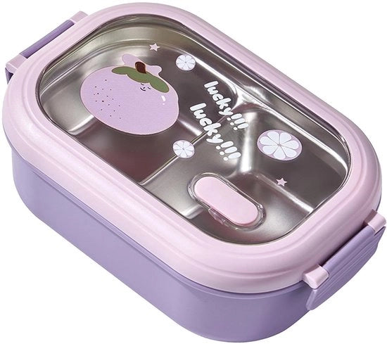Lunchbox in Acciaio Inossidabile - Termica - Impermeabile - Compartimentato - Design Divisibile - Ideale per Studenti/Ufficio - Bentobox