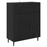 Credenza | Madia | Buffet da pranzo | Armadio da pranzo Rovere Nero 69,5 x 34 x 90 cm Legno multistrato