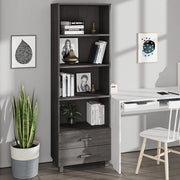 Credenza HAMAR Grigio Chiaro 60x35x180cm Legno Massello di Pino 340491
