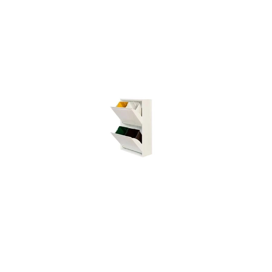 MOBILE 2 ANTE RACCOLTA DIFFERENZIATA BIANCO H92XL60XP25 CM