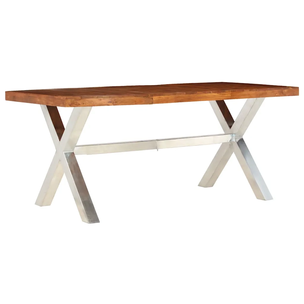 Tavolo in Legno Massello con Finitura in Sheesham 180x90x76 cm