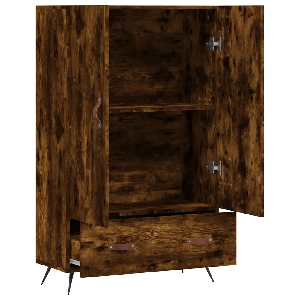 Credenza-Buffet-Armadio da cucina Rovere Fumo 69,5x31x115 cm in Legno Multistrato 523578
