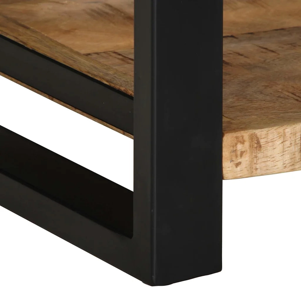 Tavolino-Tavolino da soggiorno-Tavolo 40x40x50 cm in Legno Grezzo Massello di Mango
