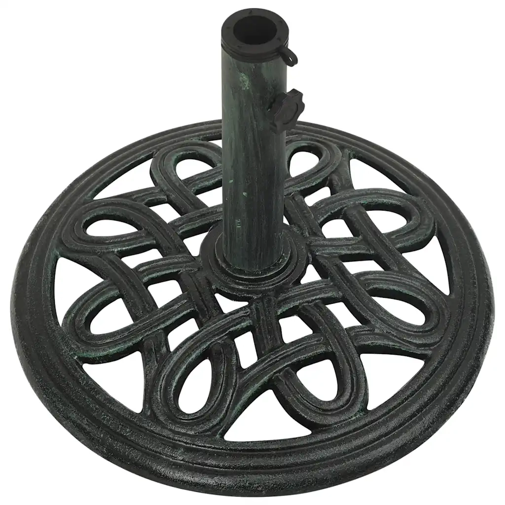 Base per Ombrellone-Supporto per ombrellone Verde 40x40x32 cm in Ghisa