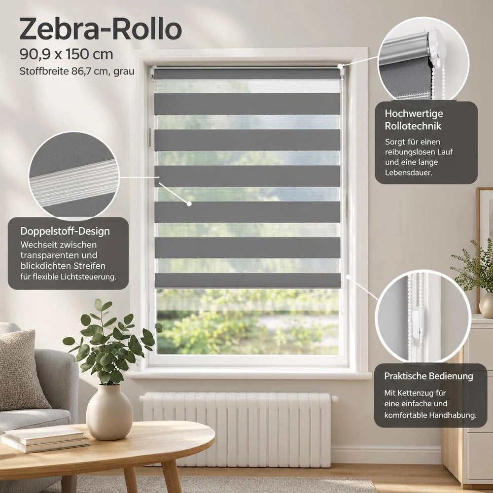 Double Roller Blind 90 X 150 Cm