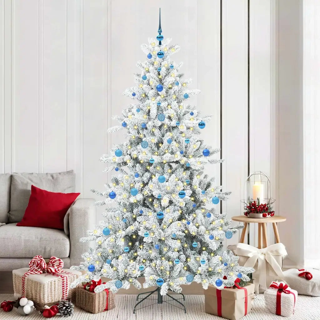 Albero di Natale Artificiale con Rami Pieghevoli Bianco 210 cm 3397738