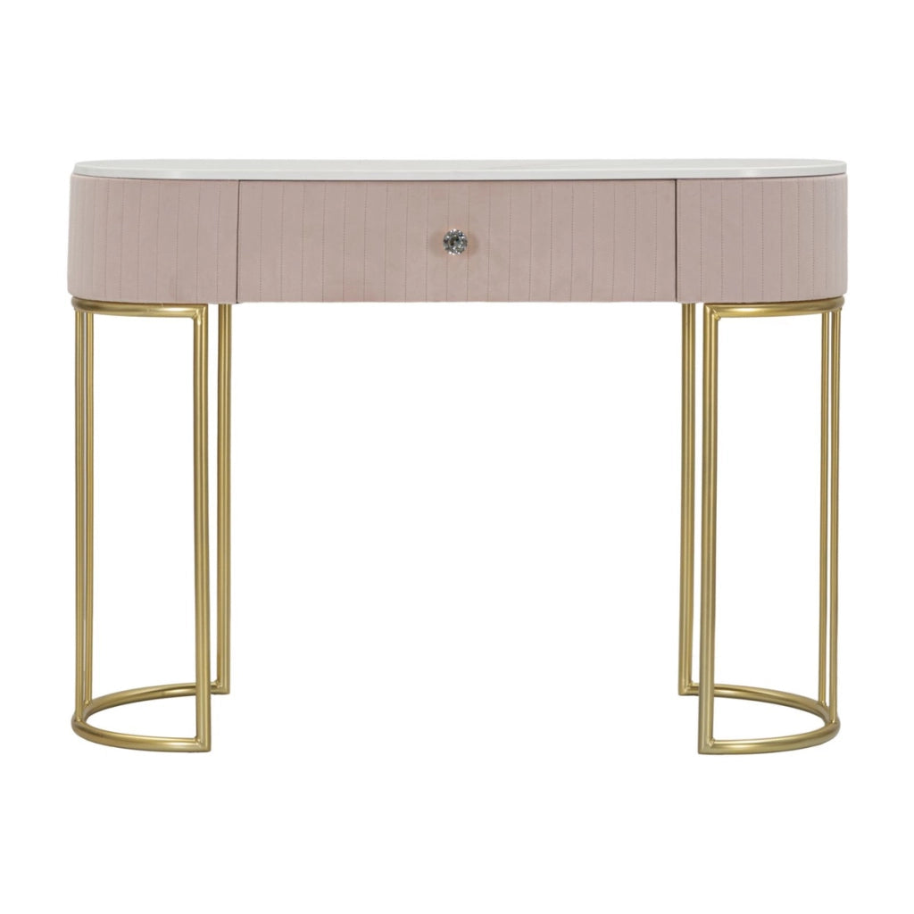Tavolo Consolle VKH616, Rosa, Legno, 100x40x75 cm
