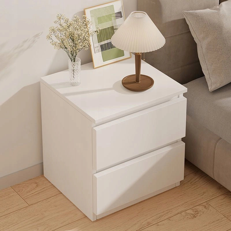 Comodino per camera da letto, soggiorno, camera da letto, armadio con cassetti, bianco, loft