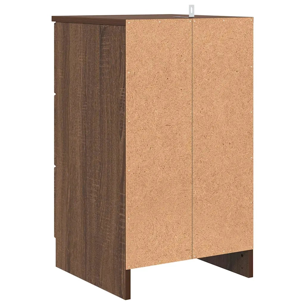 Comodino | Armadio da Notte | Mobiletto da notte con cassetto Rovere marrone 38 x 38 x 66 cm