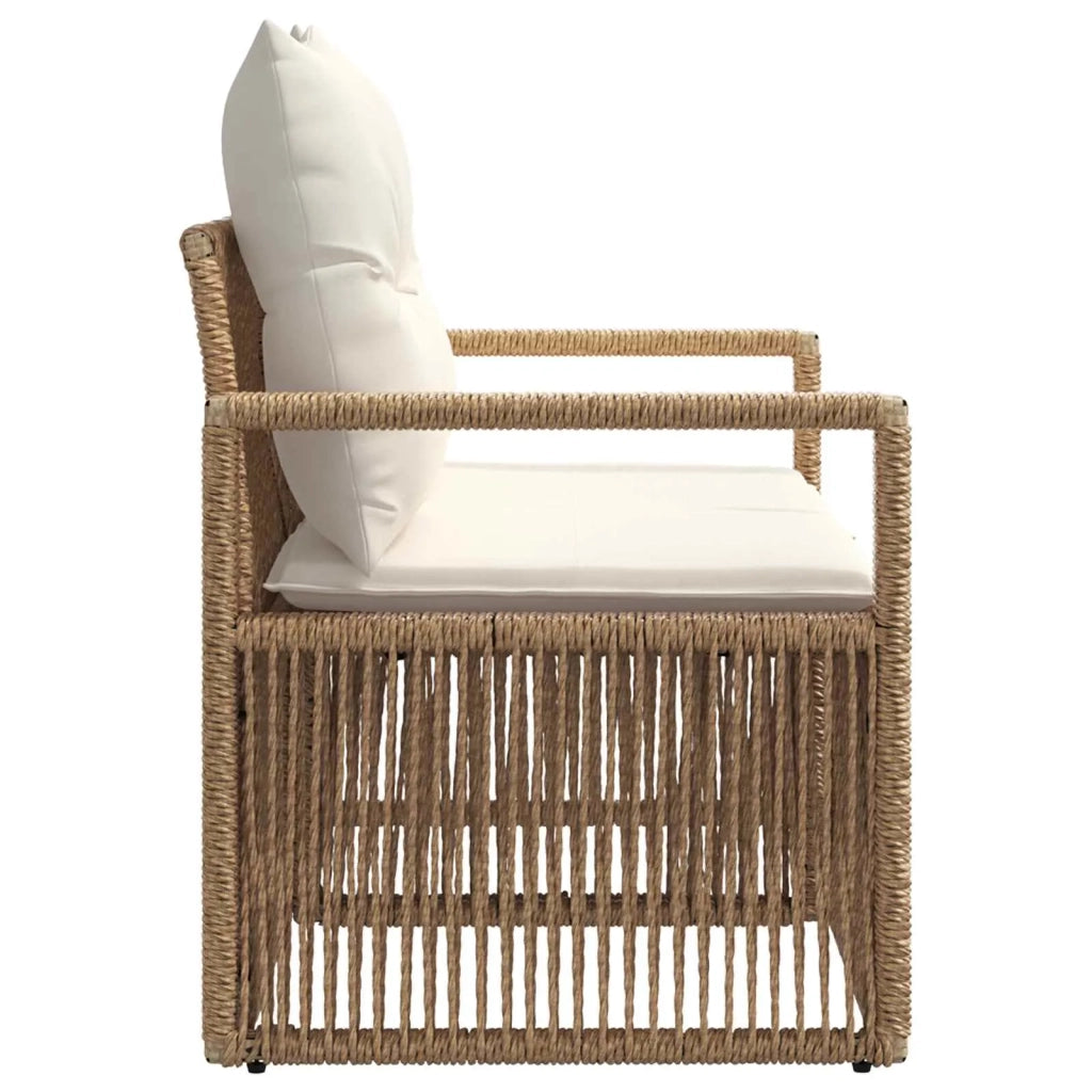 Divano da giardino 2-Numero di posti Beige polyrattan 42026706