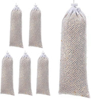 Casa Nutrizione Uccelli - 6 Pack - Poliester - 28 x 12 cm - Per Ghiandaia - Disegno a Maglia - Sempre Semi Freschi - Nutrizione Uccelli
