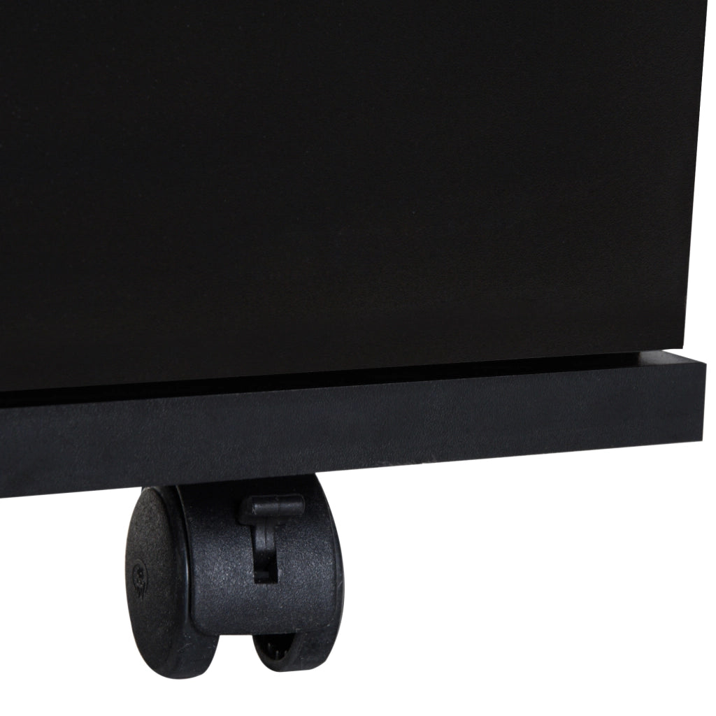 Cassettiera con Ruote ¨C Zephmum ¨C Legno, 2 Cassetti, 41x39x58 cm, Nero