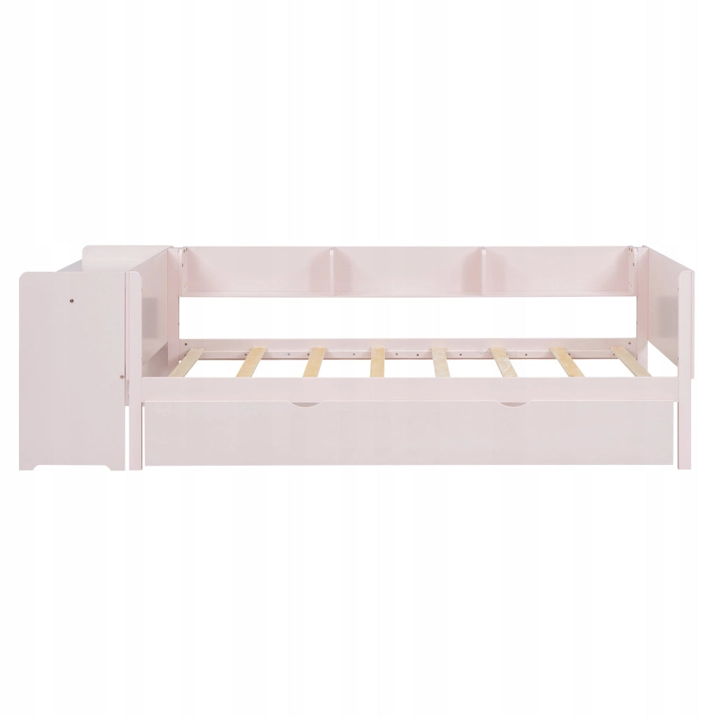 Letto con scrivania e libreria - Xylo - 90x200 - Rosa